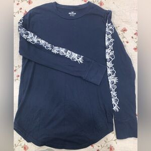 Hollister Dark Blue Cotton Tee